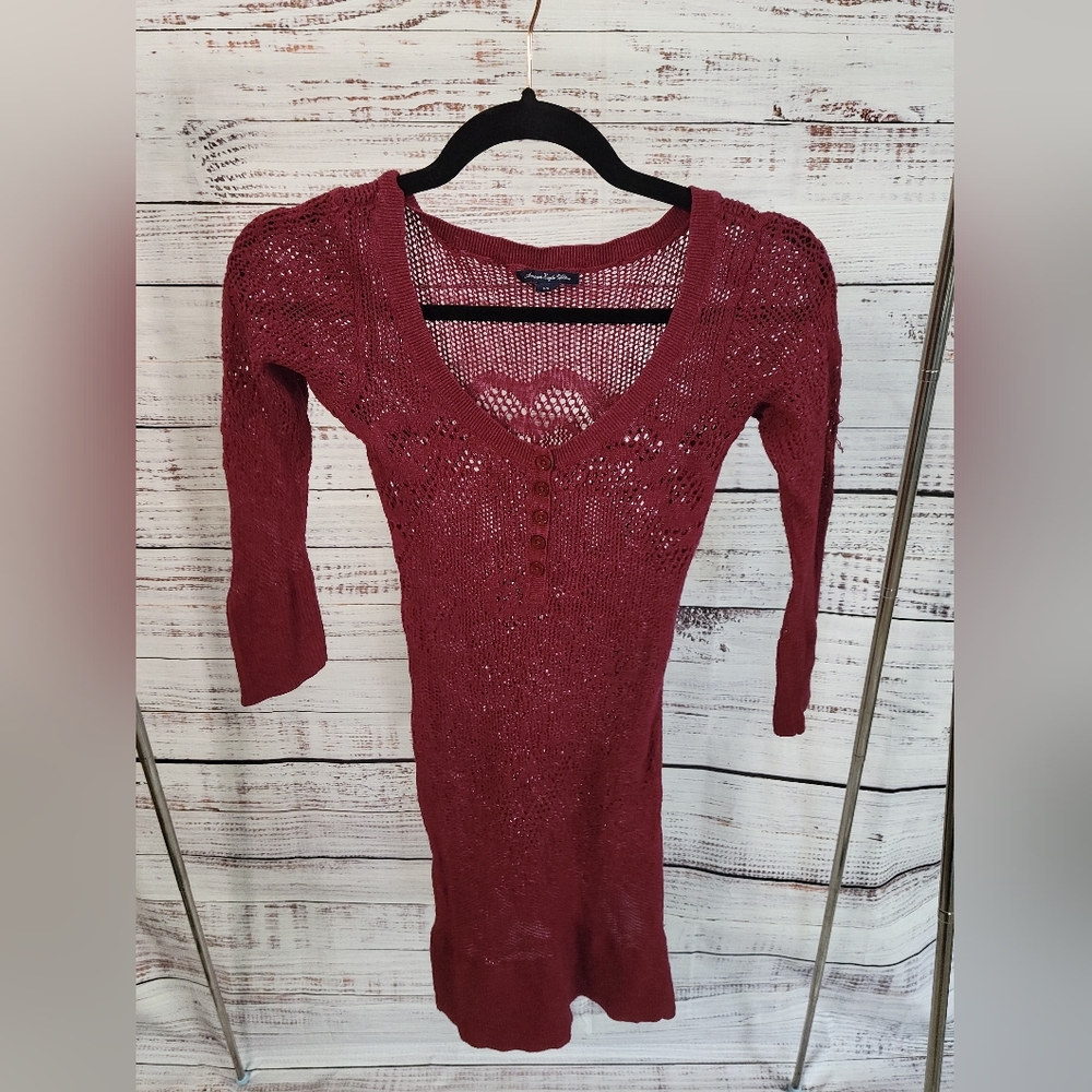 A&E open knit dress XS-S
